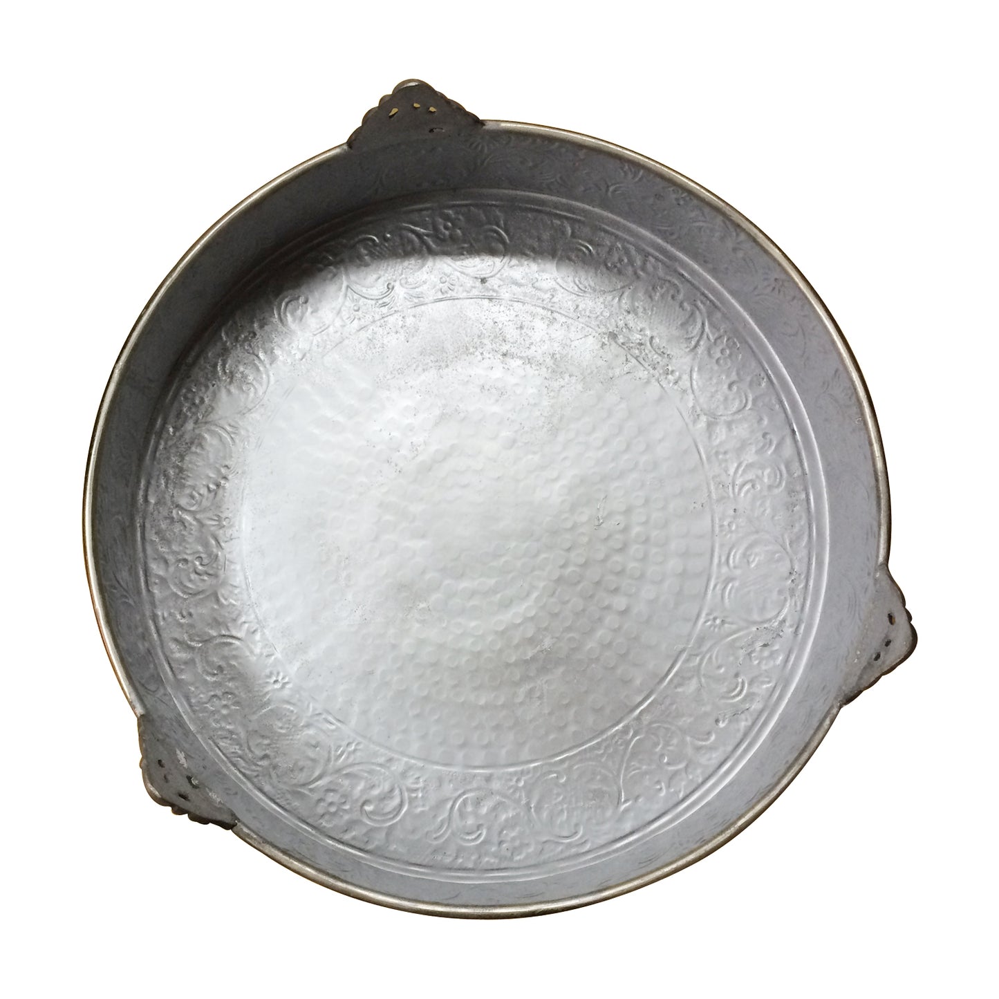 Anushka Metals Cake Stand Round Silver Finish (18 in)