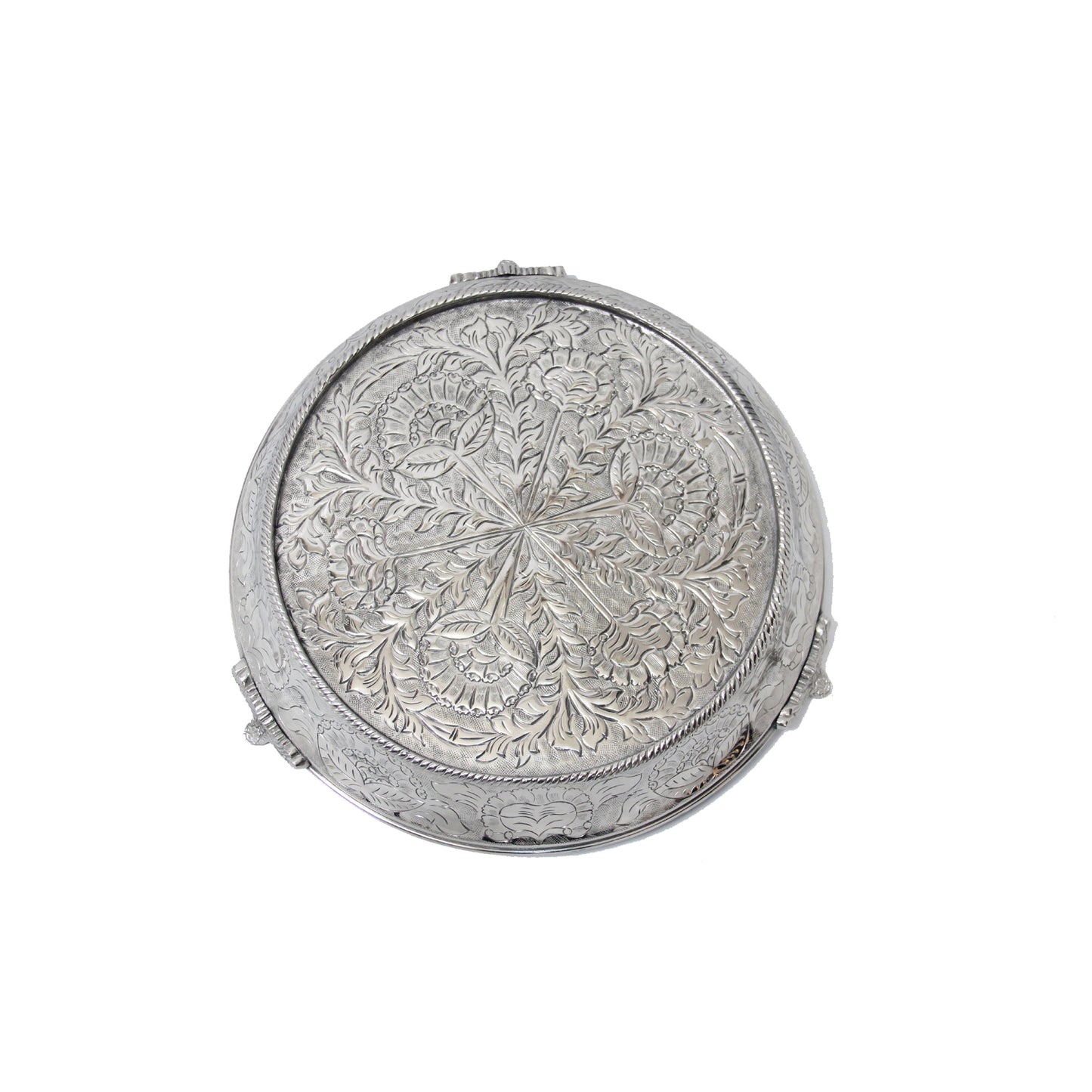 Anushka Metals Cake Stand Tapered Silver Finish (14 in)