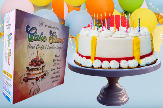 Anushka Metals Violet / Purple Color Metal Cake Stand Pedestal | Round Non-Revolving 9" Diameter by 5" Height Dessert Display | Sturdy Cake Holder for Birthday, Wedding, Anniversary & Party Decor