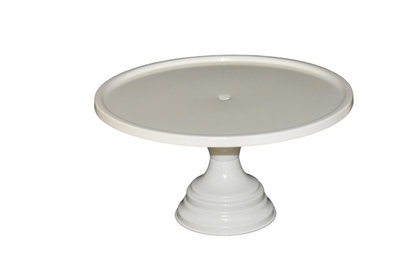 Anushka Metals Non Revolving Cake Stand Pedestal 13", 11", 9" Diameter (Top), Strong Metal (Set/3, White)