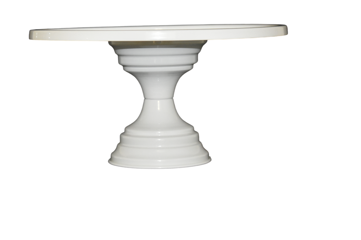 Anushka Metals Non Revolving Cake Stand Pedestal 13", 11", 9" Diameter (Top), Strong Metal (Set/3, White)