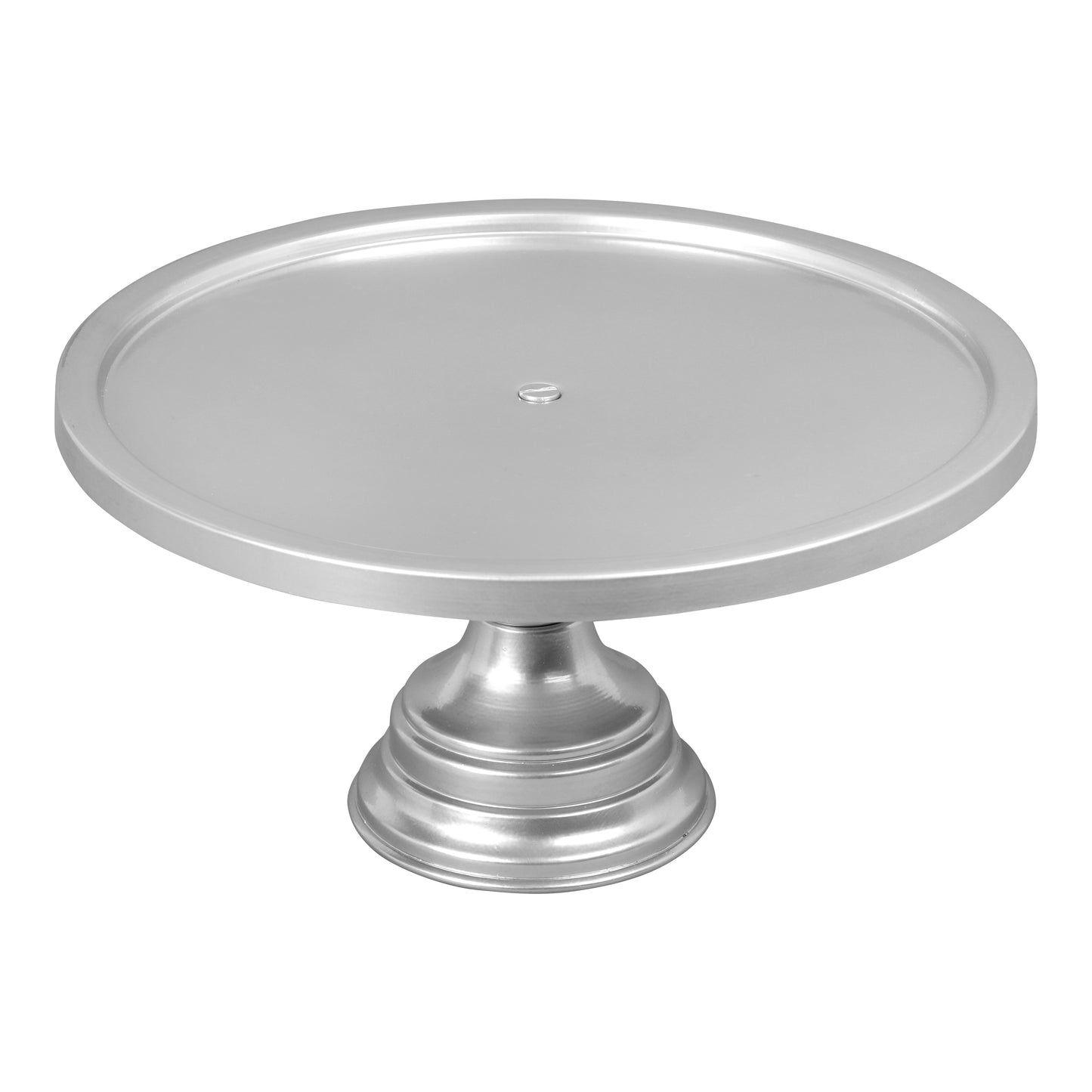 Anushka Metals Non Revolving Cake Stand Pedestal 13", 11", 9" Diameter (Top), Strong Metal (Set/3, Grey)