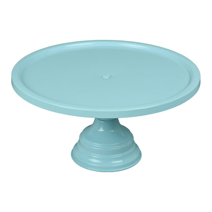 Anushka Metals Non Revolving Cake Stand Pedestal 13", 11", 9" Diameter (Top), Strong Metal (Set/3, Blue)