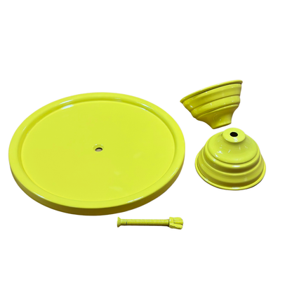 Anushka Metals Yellow Metal Cake Stand Pedestal | Round Non-Revolving 9" Diameter by 5" Height Dessert Display | Sturdy Cake Holder for Birthday, Wedding, Anniversary & Party Decor