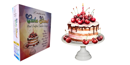 Anushka Metals Pedestal Cake Stand (9" Top Diameter x 5" Height)