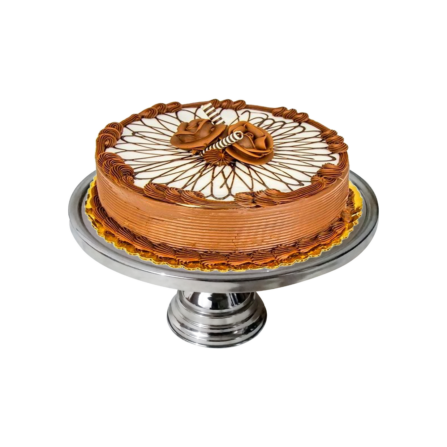 Anushka Metals Pedestal Cake Stand (9" Top Diameter x 5" Height)