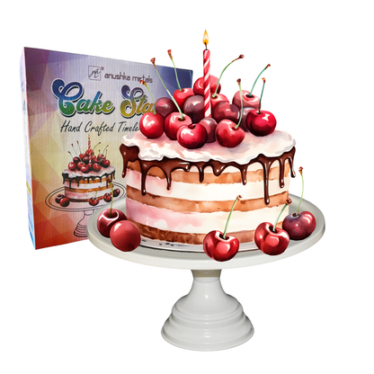 Anushka Metals Pedestal Cake Stand (9" Top Diameter x 5" Height)