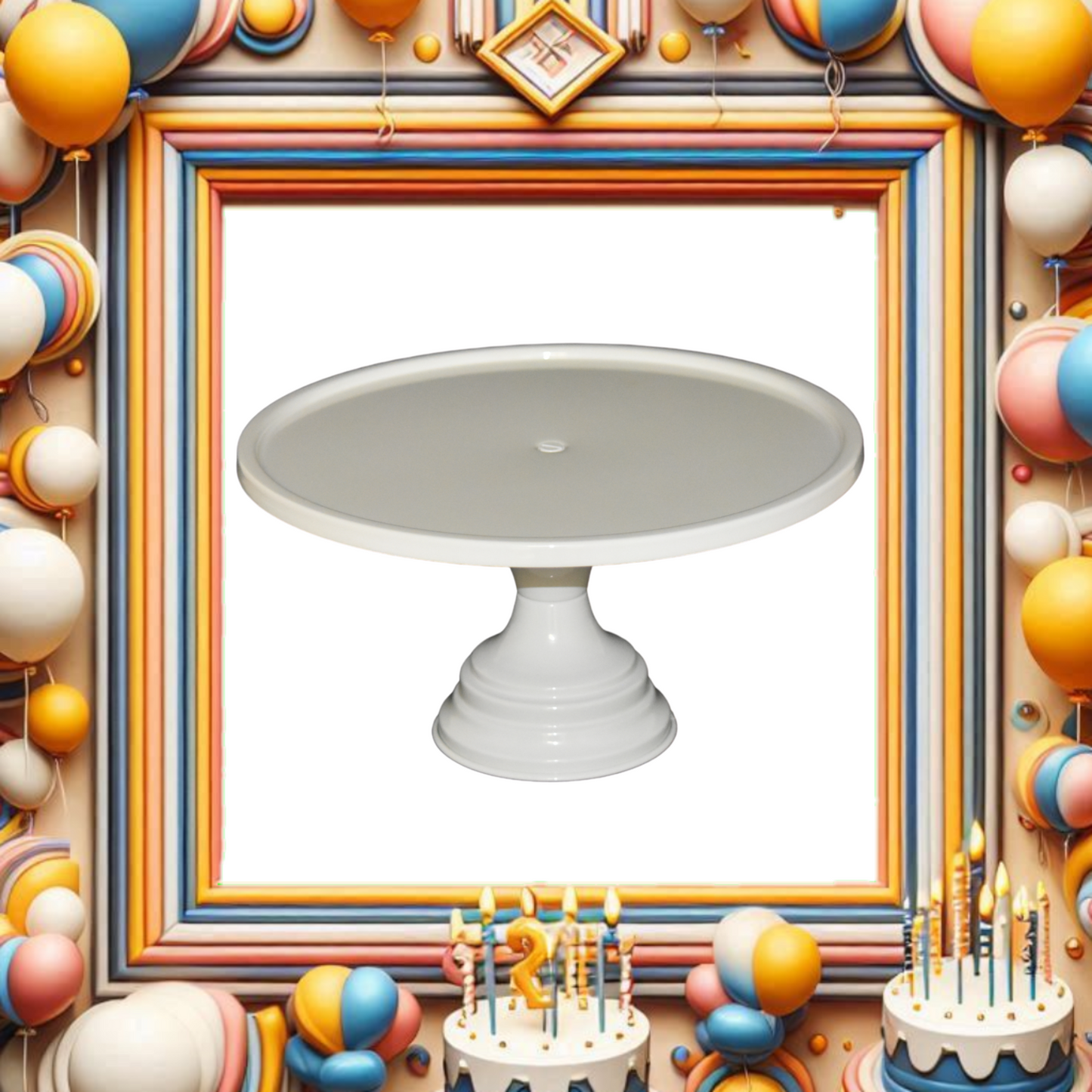 Anushka Metals Pedestal Cake Stand (9" Top Diameter x 5" Height)